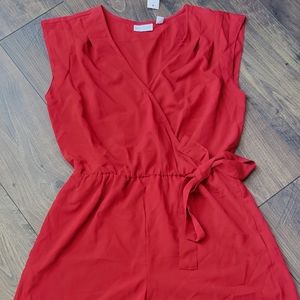 New York and Co cranberry romper